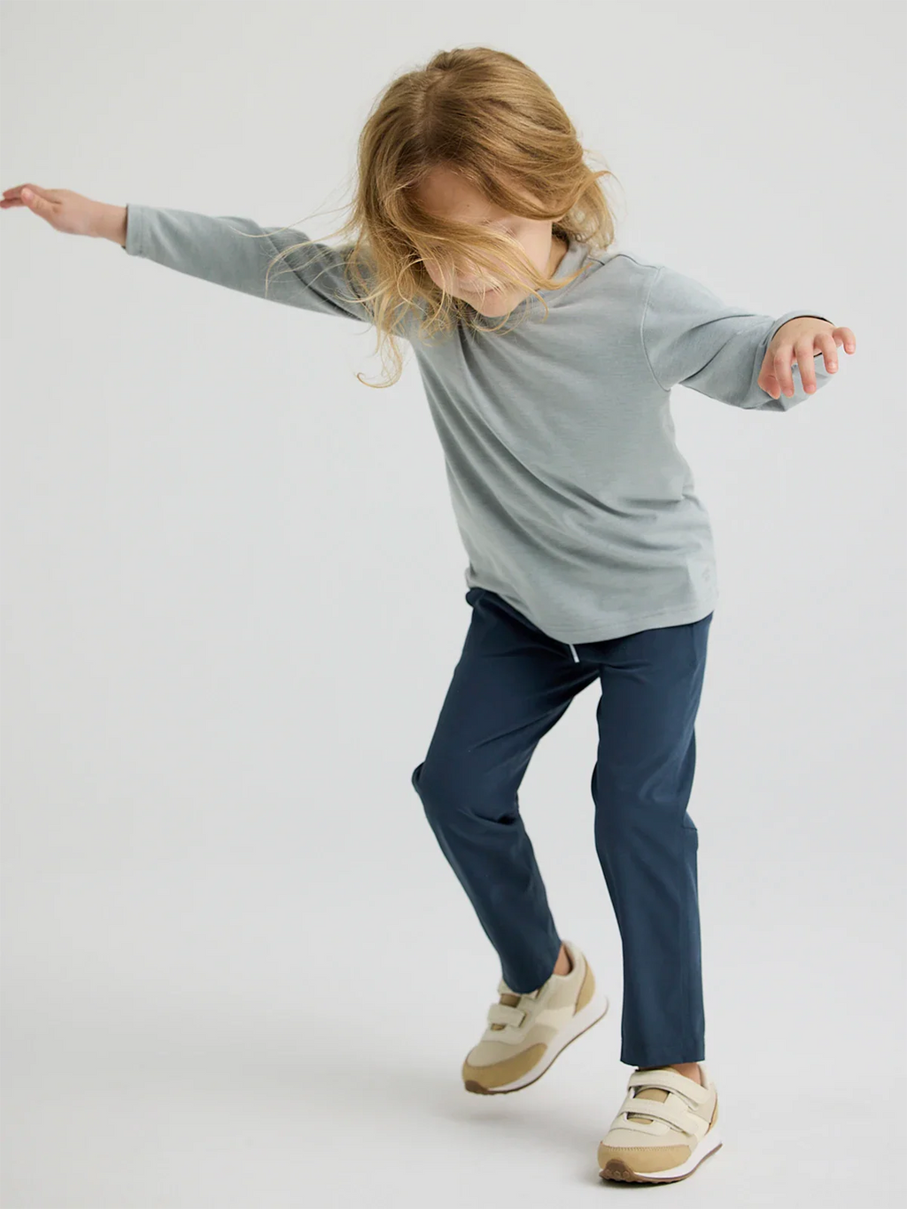 Toddler Bamboo Shade Long Sleeve - Heather Aspen Grey