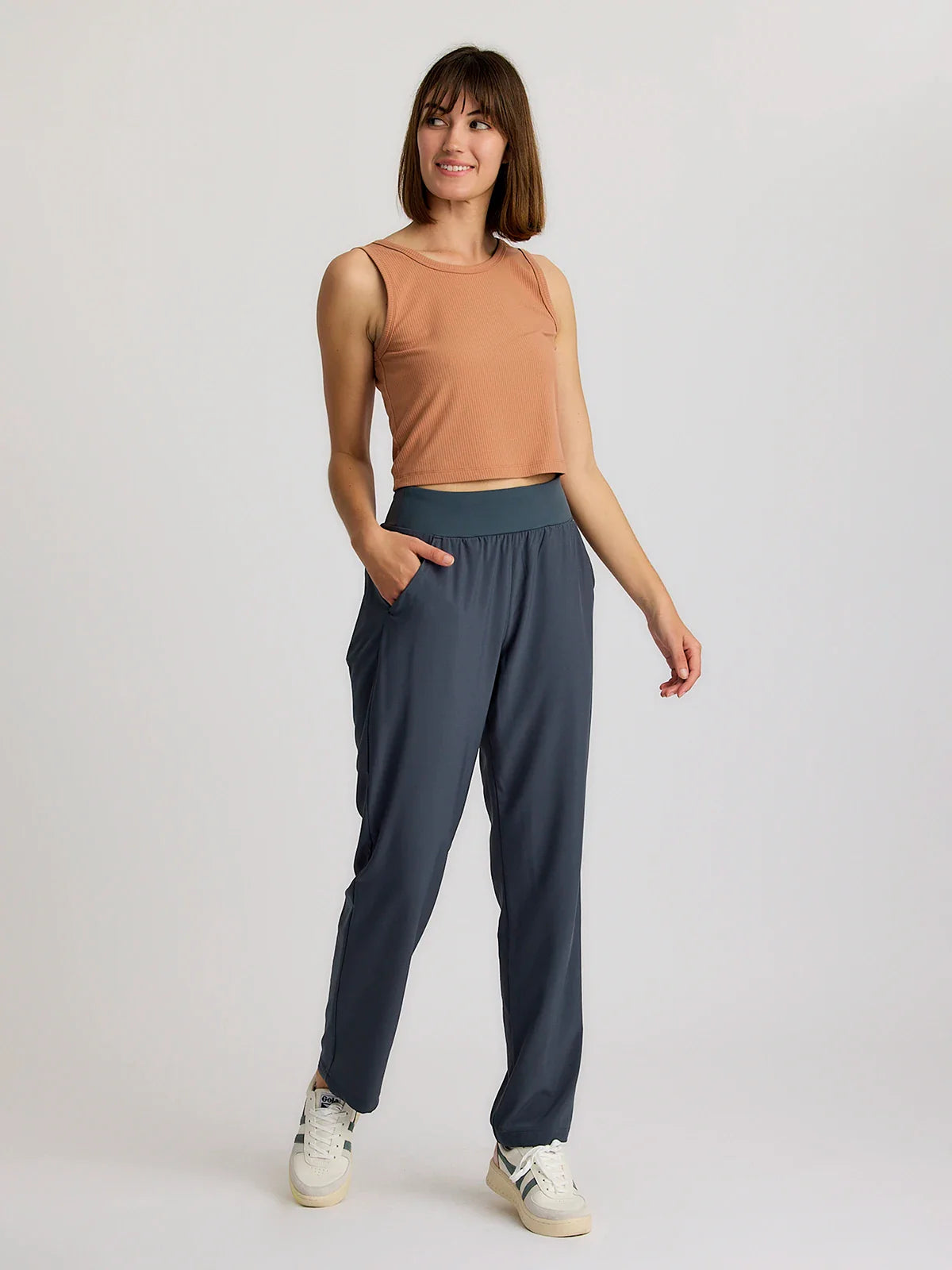 Women's Ribbed Bamboo Tank - Canyon Clay