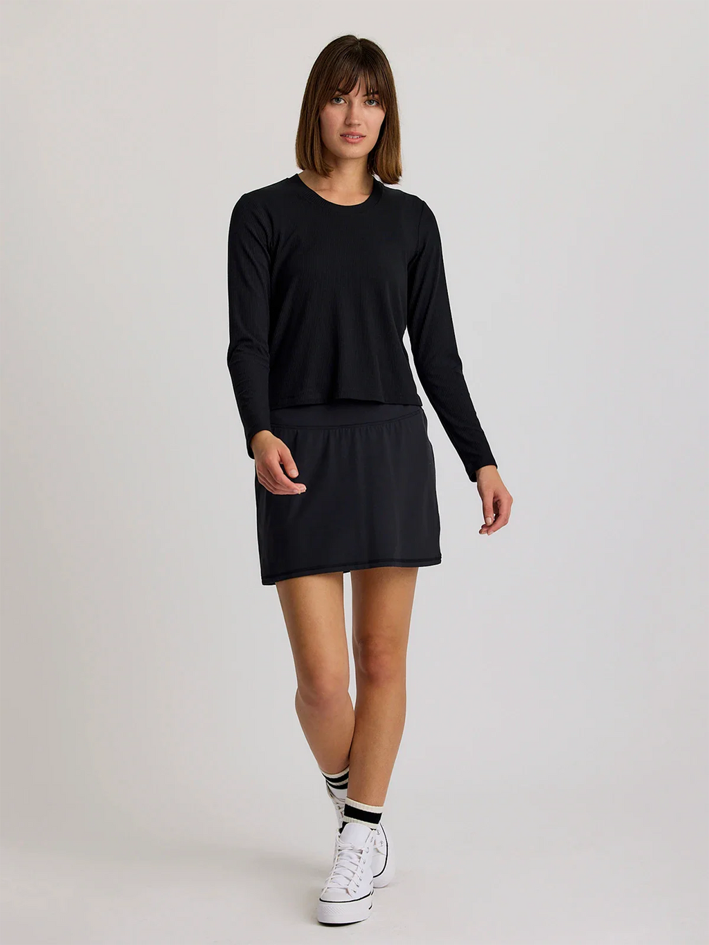 Women's Ribbed Bamboo Long Sleeve - Black