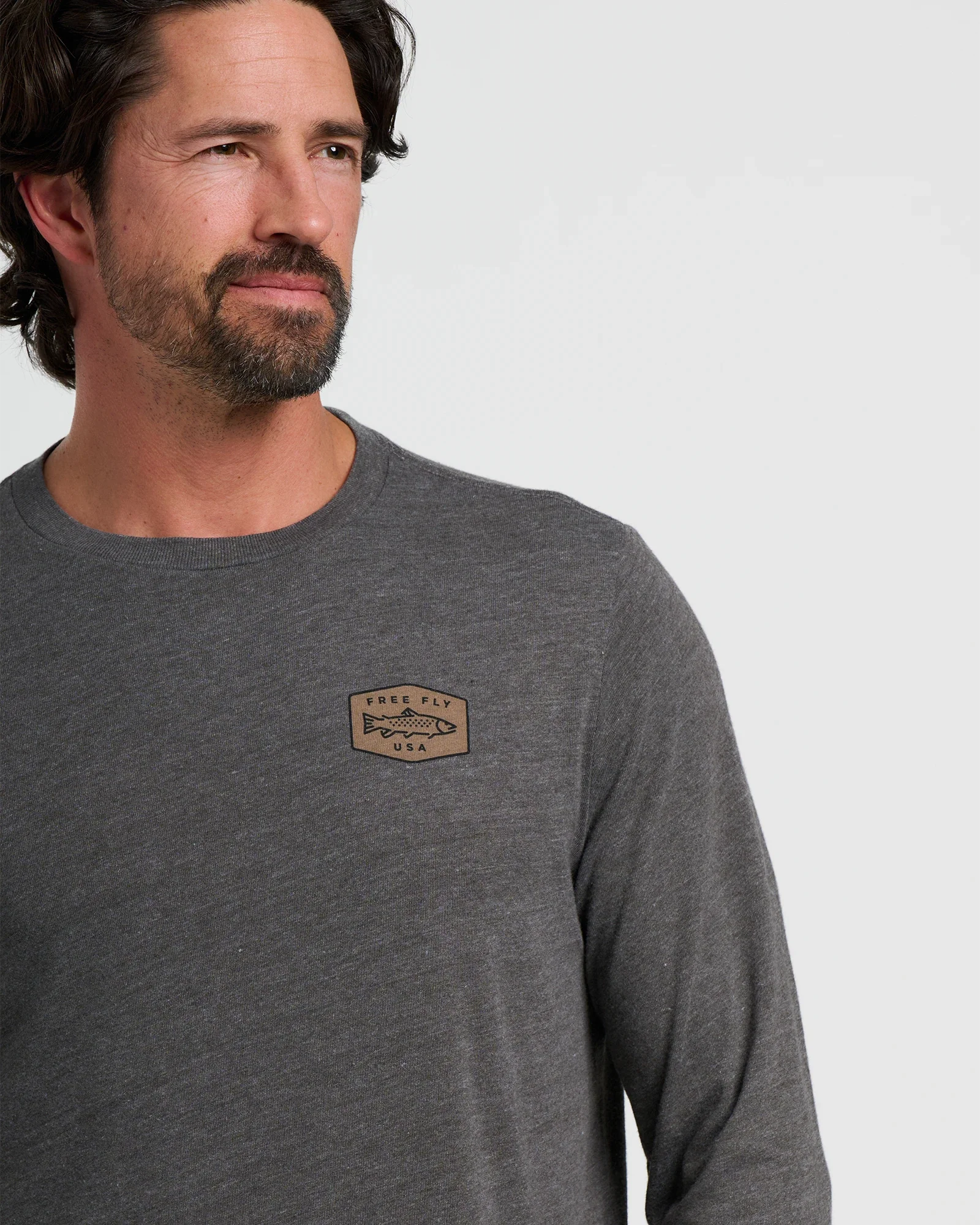 Freshwater Long Sleeve - Heather Black Sand