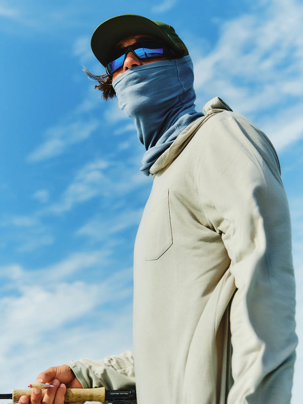 Men's Bamboo Lightweight Hoodie - Blue Fog