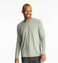 Men's Bamboo Shade Long Sleeve - Heather Agave Green